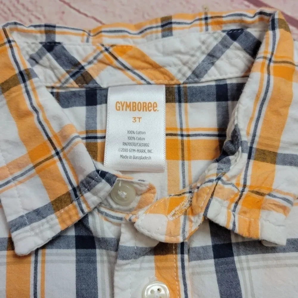 Gymboree plaid shirt 3T